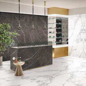 SHIHUI pietra artificiale grigio sinterizzata lastra di porcellana piastrelle di marmo stile moderno parete interna hall dell'hotel Reception - Product Image 3