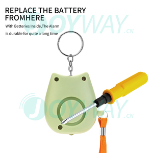 Allarme di sicurezza personale di autodifesa portatile di colore bianco viola Anti aggressione con batterie - Product Image 6