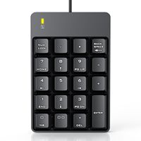 Clavier numérique filaire OEM ODM USB à 19 touches pour ordinateur portable PC avec grands caractères imprimés