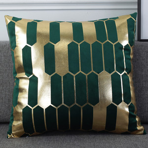 Housse de <span class=keywords><strong>coussin</strong></span> en velours imprimée sur mesure avec feuille d'<span class=keywords><strong>or</strong></span>, taie d'oreiller décorative, cadeau de designer pour la maison - Product Image 5