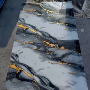 Pannello Murale Impermeabile in PVC Rivestito UV Alternativa al Marmo Lucidissimo per Decorazione d'Interni Stile Classico - Product Image 2