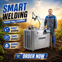 Bras robotique collaboratif DONSIN à 6 axes, machine de soudage 28KW, chariot mobile, AC380V 50HZ 60HZ, sans programmation