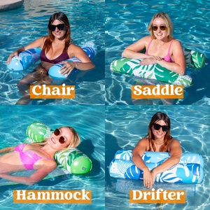 PVC Inflatable Water Hammock 48*31.5 Inch Blue Green Pink Colors for Adults Lounge <b>Pool</b> Float Swimming <b>Pool</b> Outdoor Beach Fun - Product Image 6