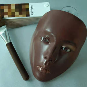 Planche d'entraînement en silicone pour maquillage complet du visage, modèle de pratique pour maquillage permanent et cils, pour la formation en cosmétologie - Product Image 2