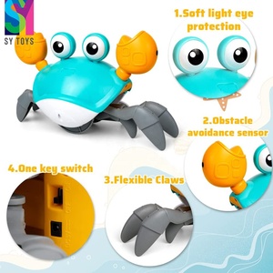 SY bébé crabe jouet infantile ventre temps jouets sensoriel électrique Induction <span class=keywords><strong>crabes</strong></span> interactif <span class=keywords><strong>marche</strong></span> danse jouet pour garçons filles enfant en bas âge - Product Image 4