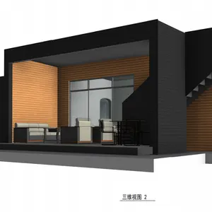 Villa de luxe avec rideau en verre au japon, maison Putian, mur du brésil, 189 m2