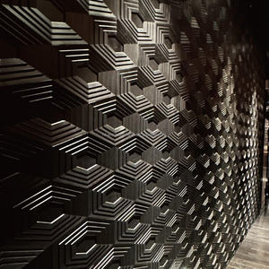 โรงงานส่งออกกระเบื้องอิฐคอนกรีต UHPC 3 มิติ แข็งแรง ทนทาน สำหรับตกแต่งผนังอาคารร้านค้า ห้องโถง เป็นมิตรกับสิ่งแวดล้อม ขนาด 1000*1000*20 มม. - Product Image 6