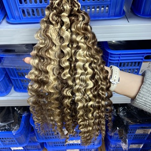 Prix d'usine, vente chaude, <span class=keywords><strong>cheveux</strong></span> Remy vietnamiens couleur 4/27/613 #   Extensions de <span class=keywords><strong>cheveux</strong></span> humains bouclés birmanes pour tresses au crochet - Product Image 2