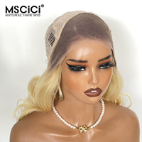 Peluca de Cabello Humano Brasileño MSCICI 13x6 con Frente de Encaje, Estilo Ondulado, Encaje Fino Pre-Arrancado para Salón, Peluca 100% Cabello Humano
