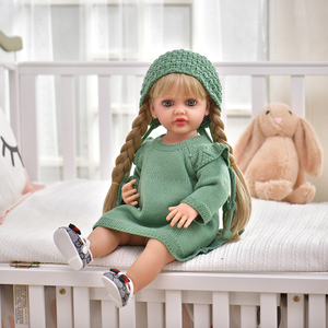 Muñeca Bebé <span class=keywords><strong>Reborn</strong></span> de 55 cm, Habla, Cuerpo Completo de Silicona Vinílica, Funcional, Muñeca Bebé <span class=keywords><strong>Reborn</strong></span> de Silicona de 22 Pulgadas - Product Image 4