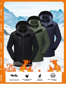 <span class=keywords><strong>Giacca</strong></span> Bomber 3 in 1 Smart Riscaldante da Uomo, Antivento, Impermeabile, Unisex, Invernale, Termica, con Cappuccio Staccabile, per Pesca e Attività all'Aperto - Product Image 2