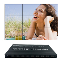 Controlador de Video Wall para Publicidad en Minoristas, Soporte de Pared, Diseño 1X1 1X2 1X3 1X9 2X2 2X3 3X3, Entrada 3840X2160 60Hz, Salida 1080P, FCC