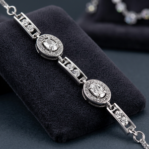 Elegant 925 Sterling <b>Silver</b> Indian Fashion <b>Bracelet</b> with Cubic Zirconia Stylish <b>Bangle</b> - Product Image 2