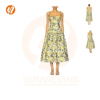1901 vacances Vintage femmes imprimé fleuri robe dames décontracté été Sexy bal plage Boho sans manches Midi Chic robes