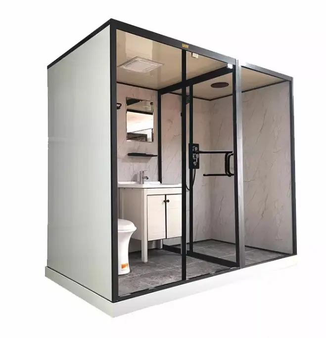 Komple duş odası kabin All-in-one banyo entegre banyo modüler banyo tuvalet ve lavabo