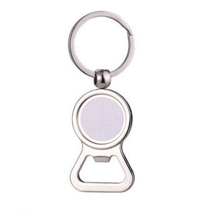Llavero abrebotellas de sublimación al por mayor, recuerdo, regalo, logotipo personalizado, transferencia de tinta, corazón, llavero en blanco para sublimación con foto - Product Image 4