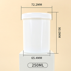 Botella Recta de Boca Ancha de 250 ml, Cilindro de PP Blanco, Envase de Plástico Vacío para Champú y Cuidado del Cabello, con Tapa de Rosca - Product Image 6