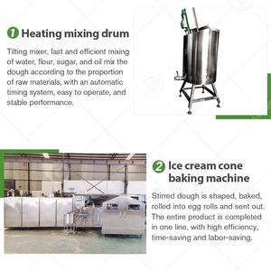 Volautomatische Biscuit Suiker Ijs Wafel Wafel Kegel <span class=keywords><strong>Maker</strong></span> Prijs Maken Machine Productielijn - Product Image 4