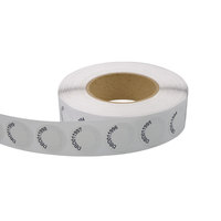 Étiquette RFID UHF en papier couché rond de 33 mm personnalisée en gros pour la gestion des disques CD/DVD