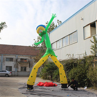 Mannequin Gonflable LED Personnalisable 16 Couleurs 8-10 pieds en PVC avec Impression par Transfert Thermique, Danseur d'Air de Dessin Animé Agitant les Bras