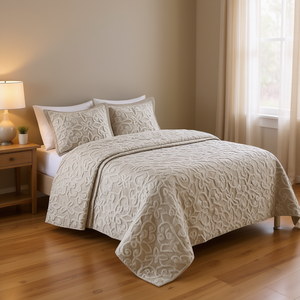 Juego de Cubrecamas de Algodón con Bordado Floral, para Cama Queen Size, Decoración del Hogar - Product Image 2