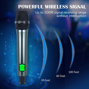 GAW-014B หนึ่งลากสองมืออาชีพไมโครโฟนไร้สายแบบไดนามิกสากลไมโครโฟนบ้านเวทีประสิทธิภาพเสียง K <span class=keywords><strong>เพลง</strong></span> - Product Image 3