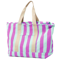 2025 femmes été Vibes sac fourre-tout prix pas cher fermeture à glissière conception rayée pour les voyages à la plage ou un usage quotidien excellente idée cadeau