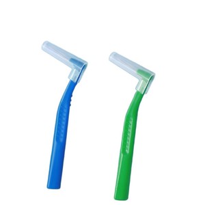 Cepillo Interdental en Forma de L, Cepillo de Dientes Ortodóntico con Cerdas de Nailon y Mango de Plástico, 5 Piezas por Paquete, Uso General - Product Image 1