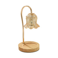 Lampe chauffe-cire électrique en forme de fleur, brûleur de cire, lampe de table à intensité variable pour chambre à coucher, cadeaux de mariage et d'anniversaire
