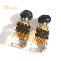 Flacon de parfum de luxe transparent de forme trapézoïdale unique de 50 ml, emballage de parfum carré en verre avec bouchon pulvérisateur