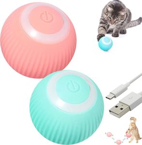 Balle roulante automatique à rotation 360° avec recharge USB, jouet d'exercice pour animaux de compagnie, balle intelligente pour chat, jouets de poursuite - Product Image 1