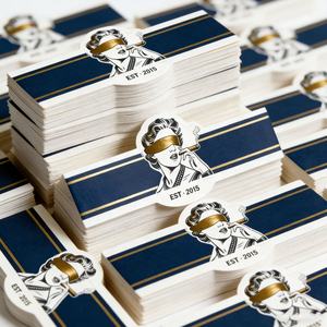 Autocollant personnalisé spécial avec logo de cigare, bandeaux de cigare pour le 50e anniversaire, logo personnalisé en relief, étiquettes en feuille pour la célébration - Product Image 2