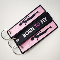 Gantungan Kunci Label Penerbangan Pesawat Kustom Grosir, Kain Personalisasi,  You Fly Jet Tag Bordir