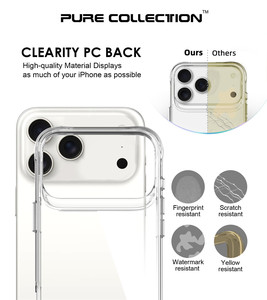 Mạ Điện Nút PC + <span class=keywords><strong>TPU</strong></span> Trong Suốt Điện Thoại Di Động Trường Hợp Đối Với iPhone 16 15 14 13 12 Pro Max Chống-Mùa Thu Rõ Ràng Điện Thoại Bìa - Product Image 5