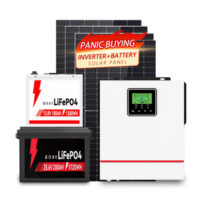 10kw סט שלם מערכת היברידית-רשת פוטו-וולטאית מערכת סולארית מונקריסטלין לוח מחוץ לרשת החשמל בית מטען כוח בית pwm pt pwm - Product Image 2