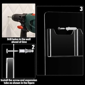 Hiện đại rõ ràng <span class=keywords><strong>Acrylic</strong></span> Wall Mount <span class=keywords><strong>Brochure</strong></span> Rack hiển thị sinh thái thân thiện 3 mét Văn Học lưu trữ cho văn phòng & khu vực chờ đợi - Product Image 4