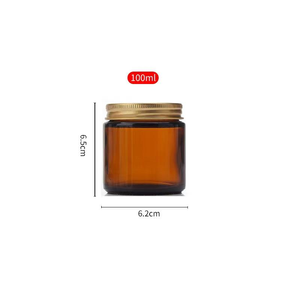 Oferta Especial: Frascos de Vidrio para Velas de 100ml, 150ml, 250ml y 500ml con Tapas de Rosca de Aluminio y Metal, Portavelas Transparentes en Color Ámbar - Product Image 3