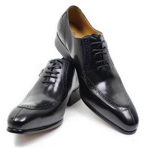 Chaussures habillées classiques en cuir de vachette pour hommes, faites à la main, de luxe, pour mariages, fêtes, bureau, chaussures formelles pour homme, vente chaude - Product Image 2