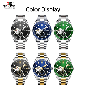 Reloj Mecánico de Lujo <span class=keywords><strong>para</strong></span> Hombre Tevise 795A-F con Tourbillon, Caja de Aleación, Correa de Acero Inoxidable, Cierre de Mariposa, Resistente al Agua - Product Image 2