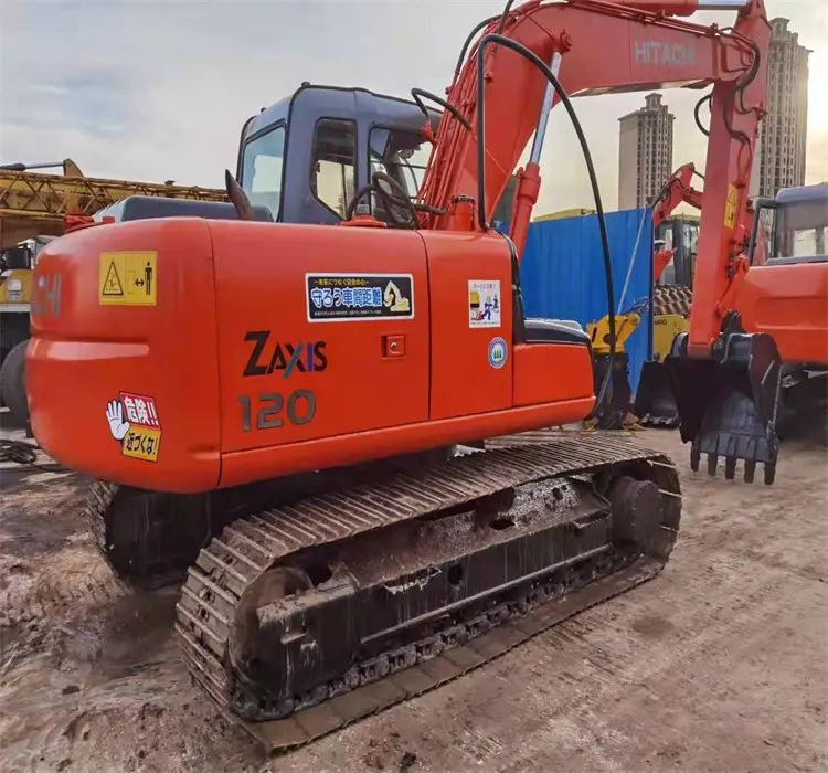 earthmoving machinery Japan made HITACHI ZX120 12 ton used hydraulic crawler excavator high quality low price