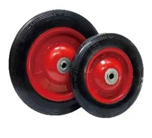 Remplacement de roue de jante de pneu de roues de chariot en caoutchouc solide de 10 "pour le chariot résistant en caoutchouc dur - Product Image 2