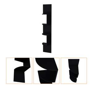 Wenge Full Wall Floating Shelf Modern Corner <b>Storage</b> For Living Room Or Bedroom Decor - Product Image 5
