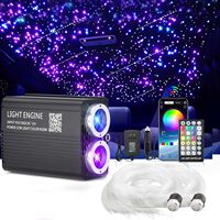 Kit d'éclairage de plafond à fibres optiques LED RSPOF 32W Twinkle Shooting Starlight Headliner Light 1000 pièces 3M double port IP55 en alliage d'aluminium