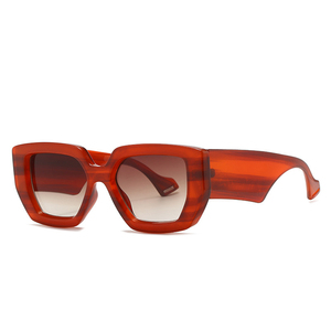 Occhiali da sole irregolari quadrati neri da uomo <span class=keywords><strong>milano</strong></span> settimana della moda 2024 di marca di design di lusso sfumature di celebrità occhiali con montatura spessa UV400 - Product Image 5