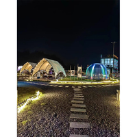 Dôme à bulles géodésique pour le glamping en plein air, tentes igloo pour hôtel, villa, parc