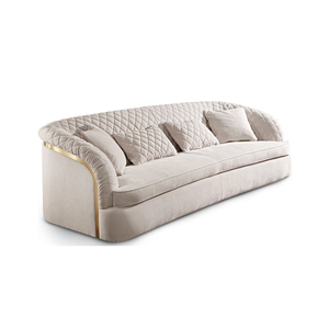 Ensemble de sièges arabes modulaires modernes de luxe sur mesure en velours blanc pour majlis arabe, ensemble bas au sol - Product Image 2
