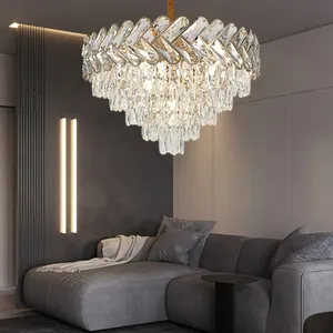 Modern Crystal Chandelier LED Pendant Lamp Ceiling Lights Warm Light 8 Lights