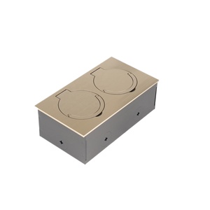 Boîtier de sol électrique encastré électroplaqué avec modules de fonctions réseau et d'alimentation - Product Image 2