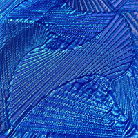 Nouveau tissu de dentelle damassée de luxe de conception 100% tissu jacquard de brocart bleu brodé de polyester