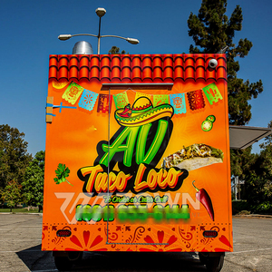 Carrito de Comida Compacto para Exteriores, Carrito de Venta Ambulante que Ahorra Espacio para Operaciones en Plazas - Product Image 4